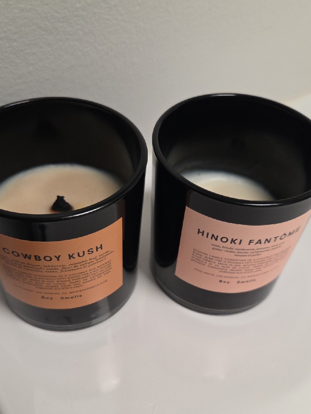 USED Boy Smells candles Cowboy Kush Hinoki Fantome